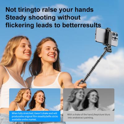 Mini Pocket Selfie Stick Tripod Stand 360° Rotation Phone Holder With Detachable Bluetooth Remote for Shooting Live Streaming