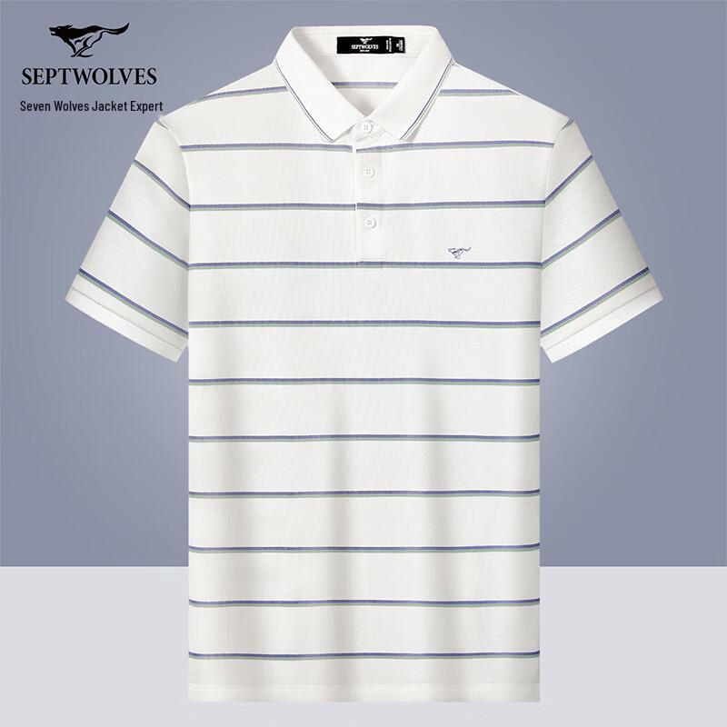 Septwolves Men s Cool-Feel Breathable Antibacterial Polo T-Shirt 180/96A