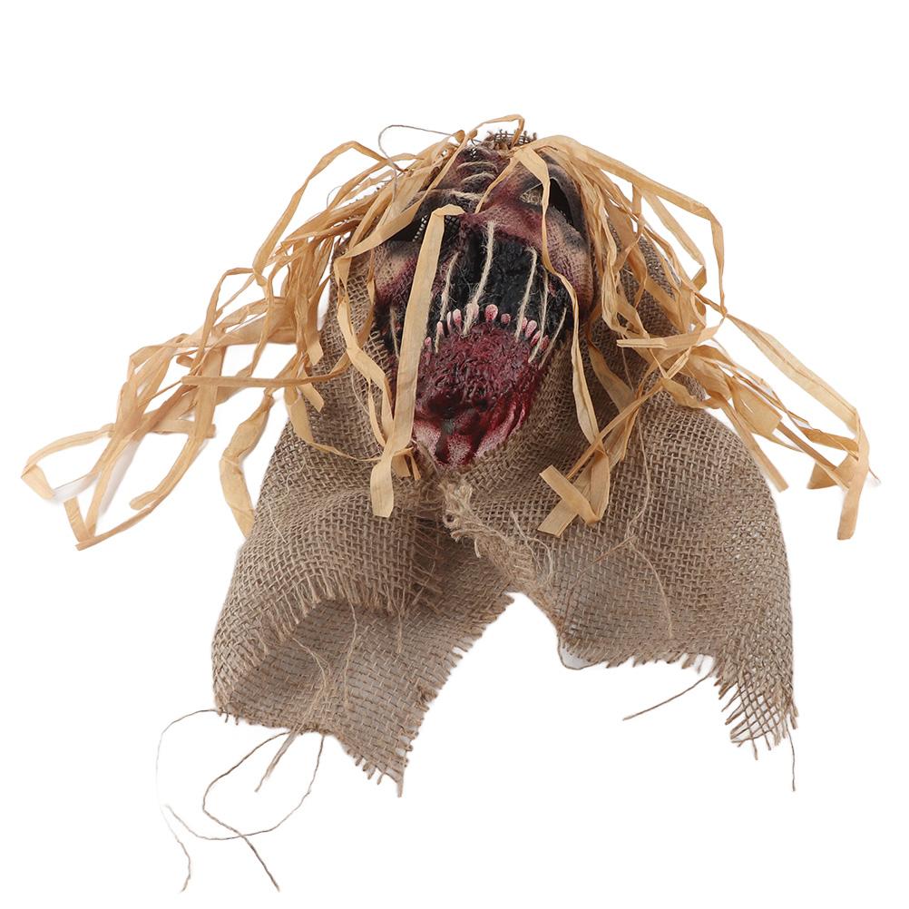 Halloween Scary Face Cover Creepy Scarecrow Headgear Halloween Fancy Dress Cosplay Costume Props