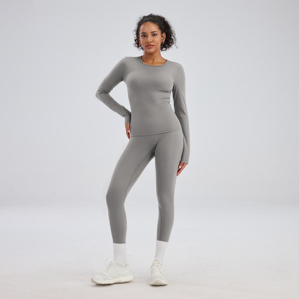 European & American High-Stretch Quick-Dry Yoga Suit: Nude Feel, Premium 2-Piece Set for Running & Fitness