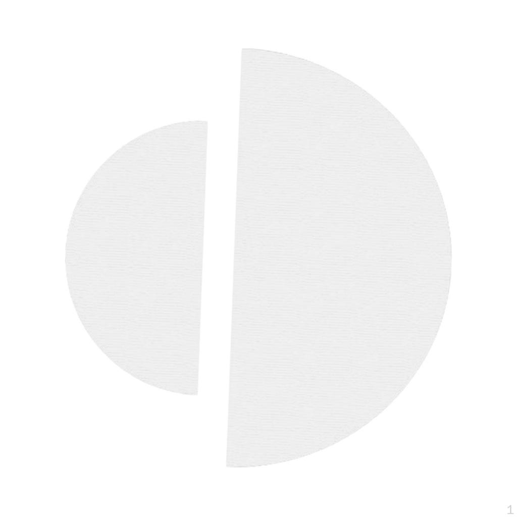 2 Pieces Painting Canvas Blank Boards Art Supplies Semicircle Shape for Oil