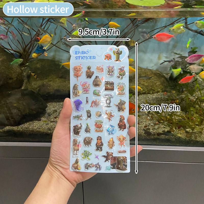 Italian Brainrot Seal  Cartoon 3D Relief Decal Diy Phone Case Jelly Sticker  Funny Tungtungtung Sahur Stickers