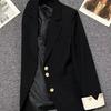 Blazer for Women Winter Casual Long Sleeve Button Cardigan Slim Fit Solid Color Professional Denim Suit Jacket