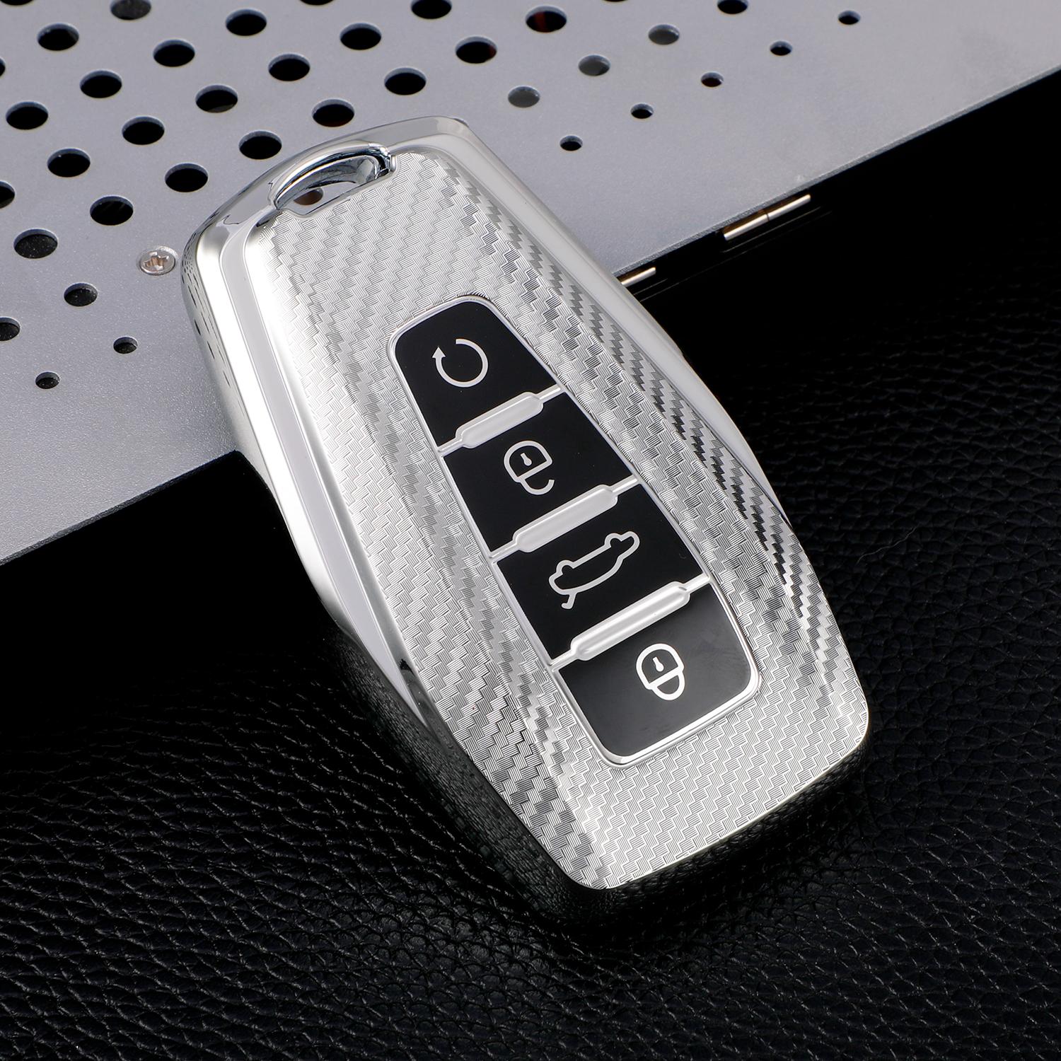 

Чехол-сумка из ТПУ для умного ключа автомобиля Geely Coolray Atlas Boyue NL3 Emgrand X7 EX7 SUV GT GC9 Borui 2019-2022 серебряный