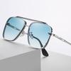 Sunglasses Men Stylish Gradient Big Frame Sun Glasses Women Classic Style Square Metal Shades Eye Wear Classic Gafas Oculos De Sol UV400 Protection