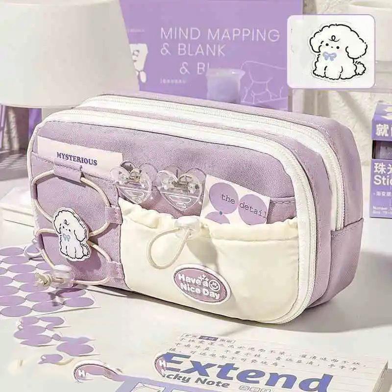 

Sea Salt-style Pen Case for Girls and Students No Similar Stationery Pen Case Simple Drawstring Pen Case No Soft Stepping