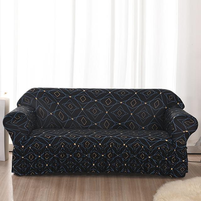 Universal Sofa Slipcover With Skirt Fitted Couch Cover Washable High Elastic Fabric With Skirt Sofa Cover For Dogs