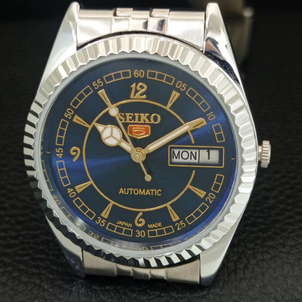 REFURBISHED SEIKO 5 AUTOMATIC 6309A VINTAGE JAPAN MENS BLUE DIAL WATCH A443290-1