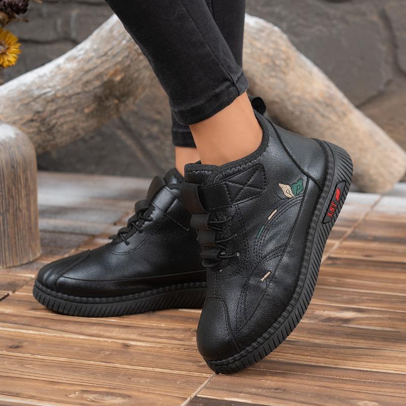 

Зимние хлопковые ботинки для женщин среднего возраста, женские ботинки на мягкой подошве, теплые сноубутсы, нескользящие теплые хлопковые ботинки 36