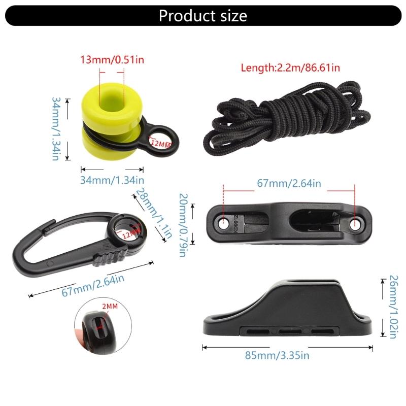 Downrigger Weight Retrievers for Trolling and Deep Sea Fishing Downrigger Accessory with Snap Fairlead Cleat & 86In Cord