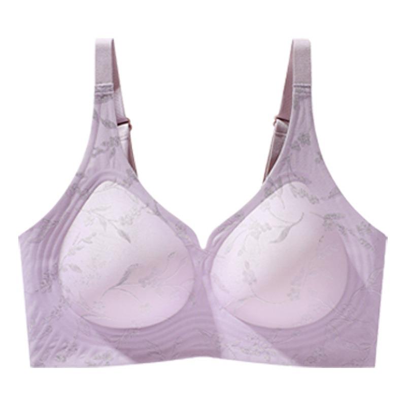 Small Chest Push-up Anti-sagging Underwear Without Steel Ring Soft Support Chinese Style Jacquard Bra