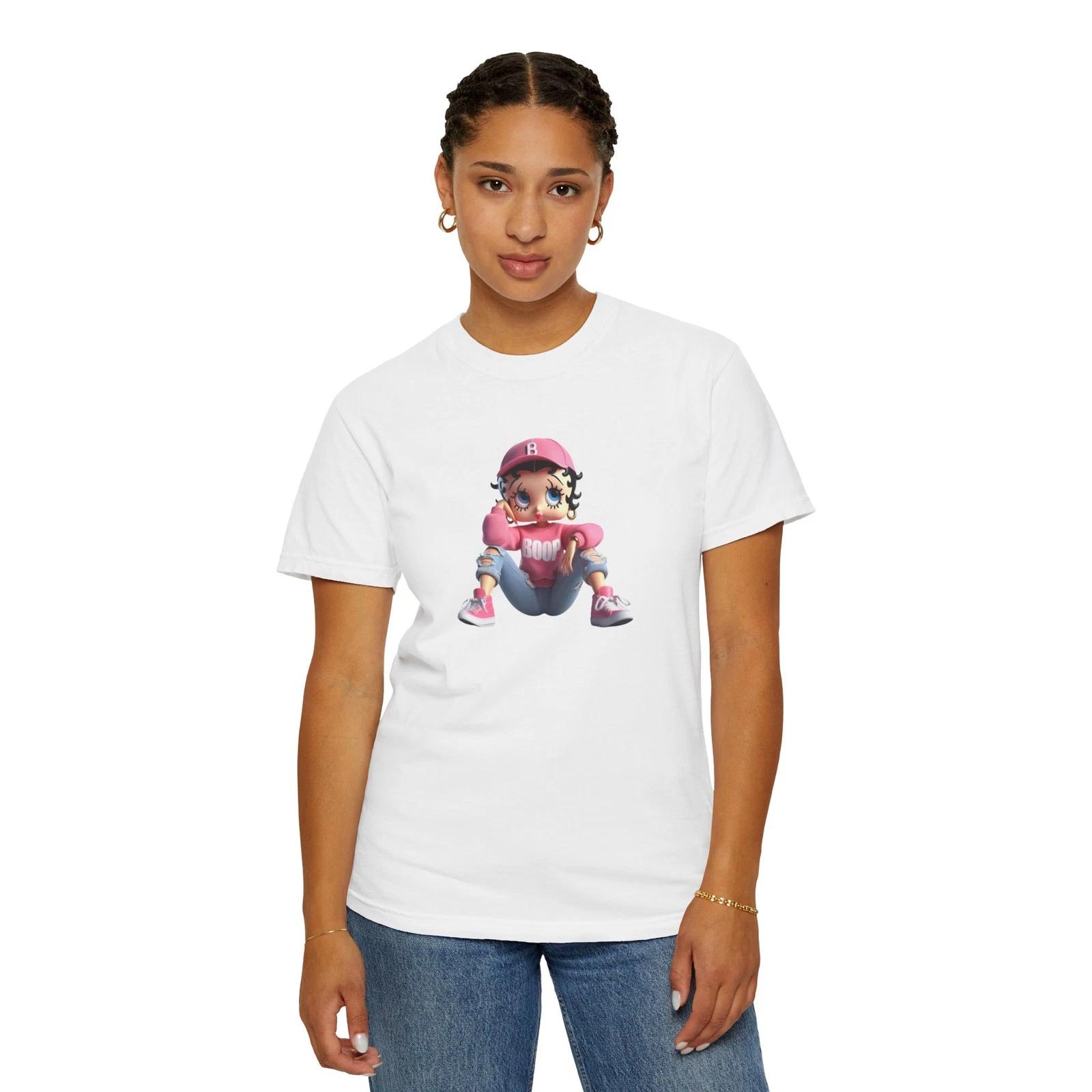 Betty Boop Graphic Tee, Funky Unisex Fashion Shirt, Casual Retro Style Top 2XL