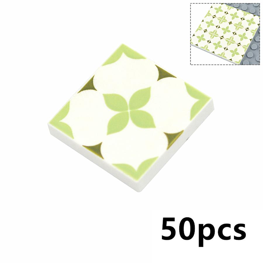 MOC Tile Smooth Printed 1x1 1x4 1x6 2x2 Assemble Particles 2431 3068 Flat Wood Grain Pattern Traffic Warning Bricks Accessories