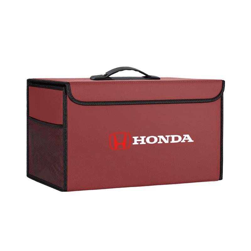 Car Trunk Leather Storage Box w Auto Interior Organizer Accessories For Honda Civic Fit Jazz Accord Pilot CRV Odyssey Passport HRV