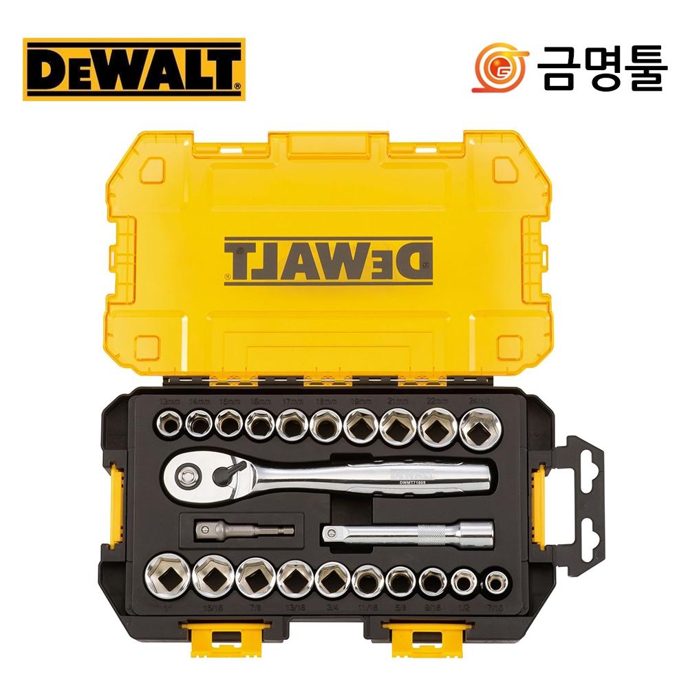 

DeWalt DWMT73813 Набор головок 1 2 дюйма, 23 шт., рукоятка с храповым механизмом, шестигранная головка, мм дюймов, прочный чехол