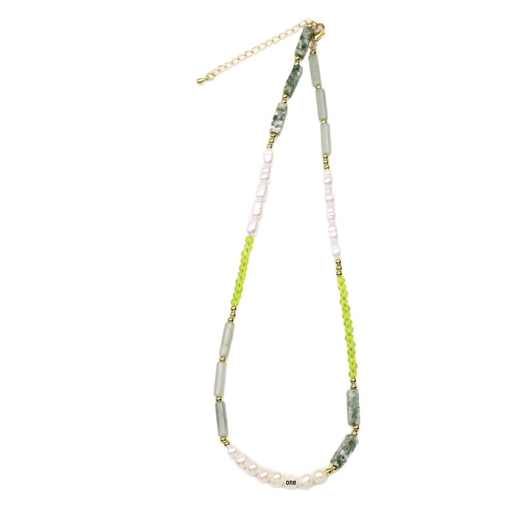 Elegante, unregelmäßige Perlen- und Kristallkette – Neuer chinesischer Stil, schicker und hochwertiger Schmuck für das Schlüsselbein.