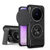 KEYSION Magnetic Phone Case for VIVO X300 Pro 5G Slide Camera Protection Upright Kickstand Ring Shockproof Cover for VIVO X300