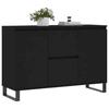 VidaXL Buffet, Armoire Latérale avec Pieds, Meuble de Rangement, Organisateur de Salon Salle de Séjour Intérieur, Noir Bois 827213