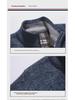 Men's Autumn/Winter Plus Velvet Zipper Knitted Cardigan Jacket with Stand Collar and Solid Color