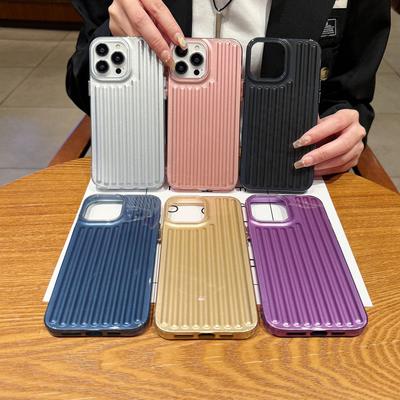 Trendy Vertical Pattern Light Column Mobile Phone Case Four-corner Airbag Mobile Phone Case for Apple Mobile Phone Protective Case 16promax