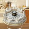 Desktop Decoration White Mosque Printing Center Piece Acrylic Flat Decoration