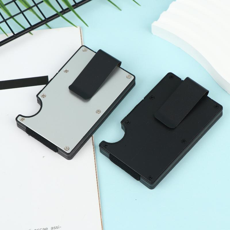 RFID Minimalistisches Portemonnaie für Damen Ultra Dünn Kartenhalter Sicherer Geldclip Perfekt für Reisen Geschäftsmeeting