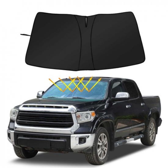 Black Car Sun Shade Windshield Window Sunshade Cover For Toyota Tundra 2007-