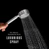Stainless Steel Bathroom Handheld Shower Head High Pressure Water Saving Sprayer Nozzle Supercharged Rainfall Modes