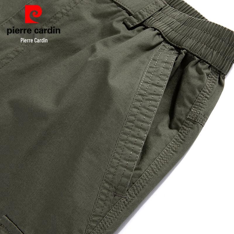 Pierre Cardin Men's 100% Cotton Elastic Waist Casual Shorts