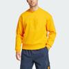 Adidas Real Madrid DNA Logo Crew Sweatshirt Men Tops Yellow IT3808