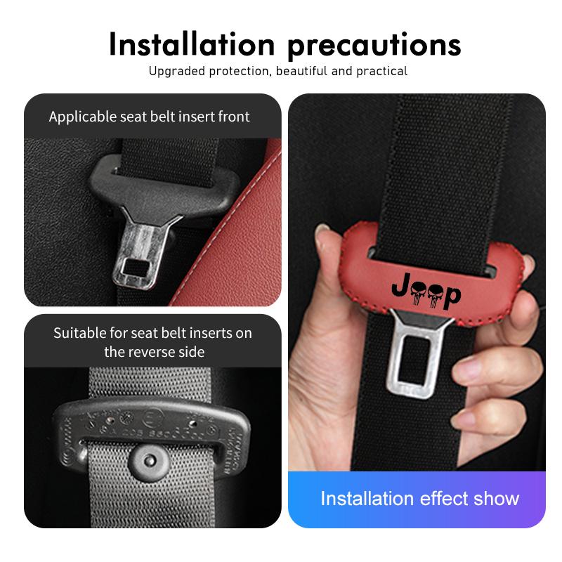 Car Seat Belt Buckle Anti-scratch Protector Cover Safety Seatbelt Lock Buckle Plug Covers For Jeep Cherokee Wrangler JK AJV1