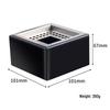 Modern Large Stainless Steel Square Ashtray with Anti-Fly Design for Cigar Rest in Living Room