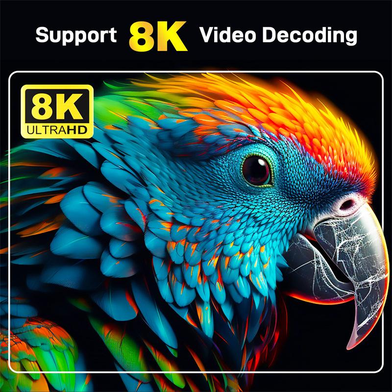 8K HD TV Box TV98PRO with 60fps, 5G WiFi, Bluetooth, and Voice Remote Control
