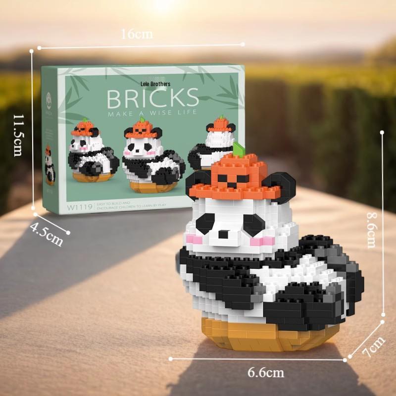 LEGO-Compatible National Treasure Giant Panda Huahua Meng Lan Swing Building Blocks