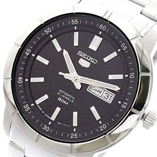 SEIKO Men's Watch SNKN55J1 SEIKO5 Automatic Black Silver Black m-sto1
