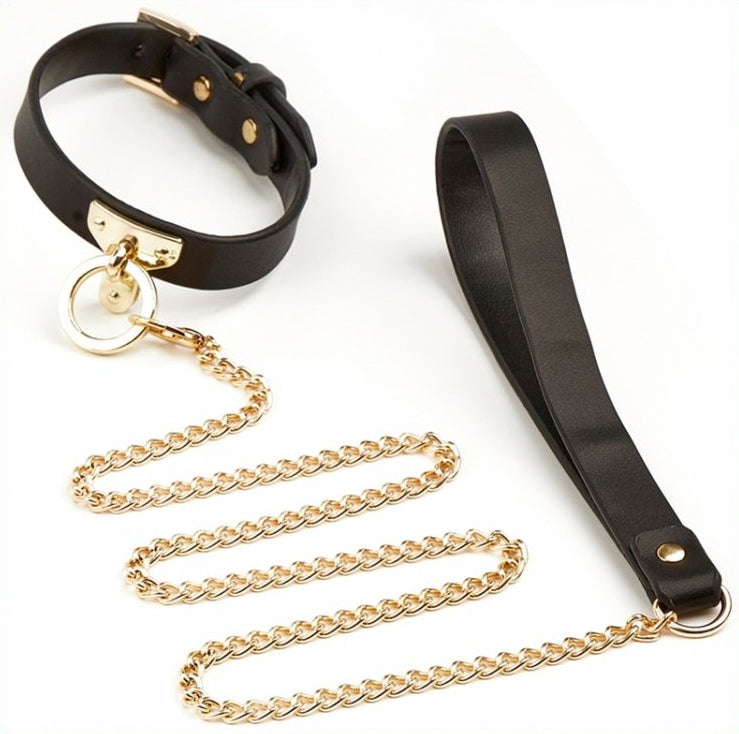 Collier et Laisse Sclave Noirs - Colliers & Laisses