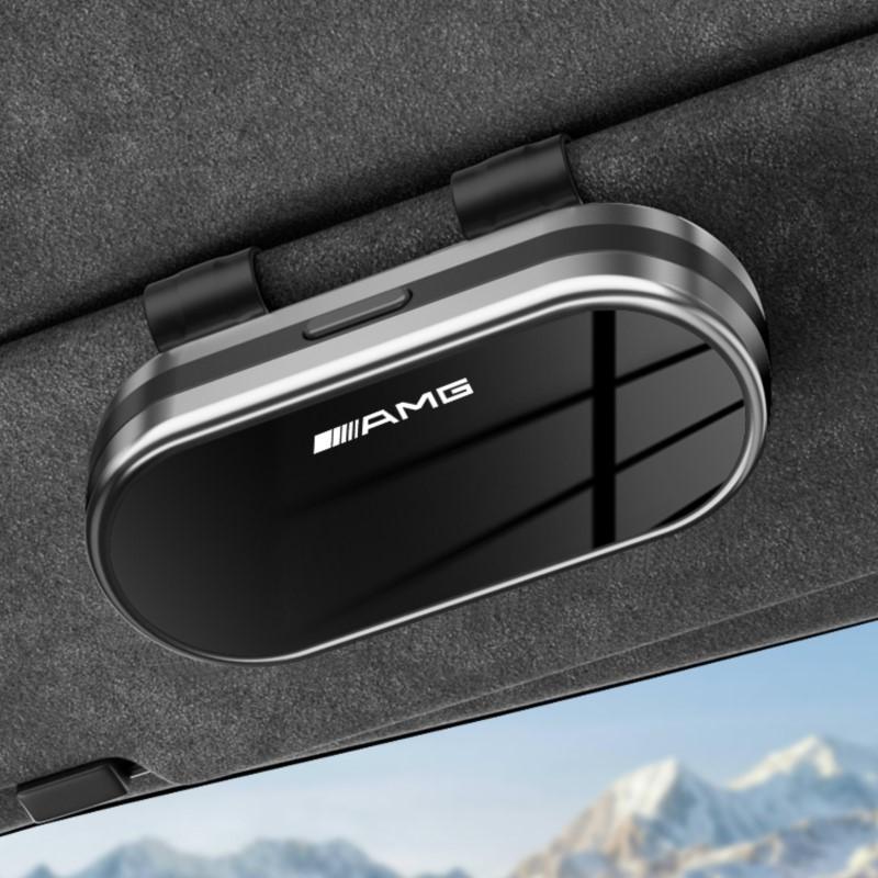 1pc For Mercedes Benz AMG A B C E G CLA W211 W203 W204 C260 E300L Car Visor Sunglasses Glasses Case Glasses Holder Clip Box