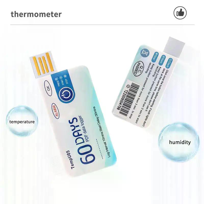 BHBD-Temperature Analyzer Tempu05 Temperature Data Logger 60 Days Disposable Temperature Analyzer PDF USB