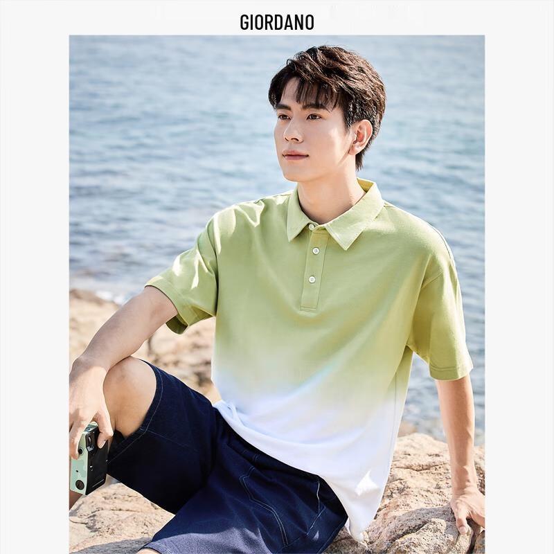 GIORDANO Мужская пике-поло с градиентом XL