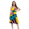 New Halloween Paly Christmas Horror Night Sally Dress Suspender Dress Digital Print Dress