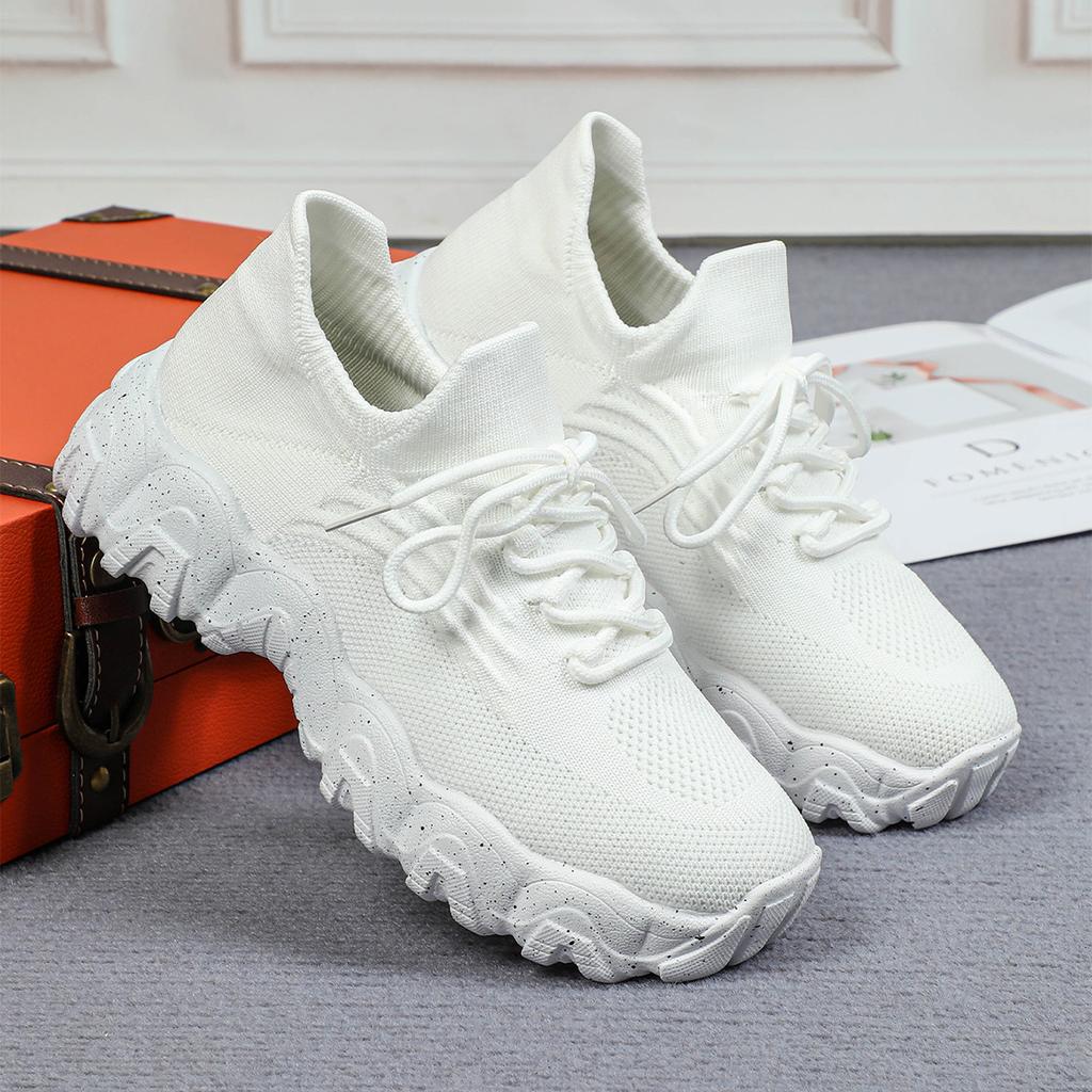 Spring Pink Casual Shoes Breathable Mesh Sports Sneakers  2026 New Fashion Non-slip Sock  Lace Up Ladies Comfort Sneakers