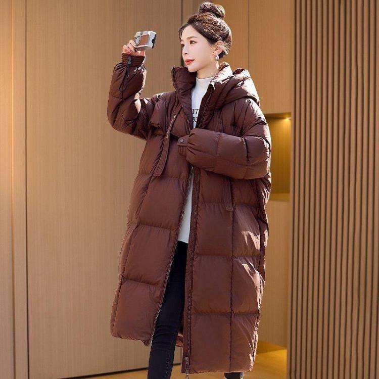 Korean Version Winter Loose Down Jacket Women Long Knee Cotton Jacket High Quality Large Blanket Thickened New