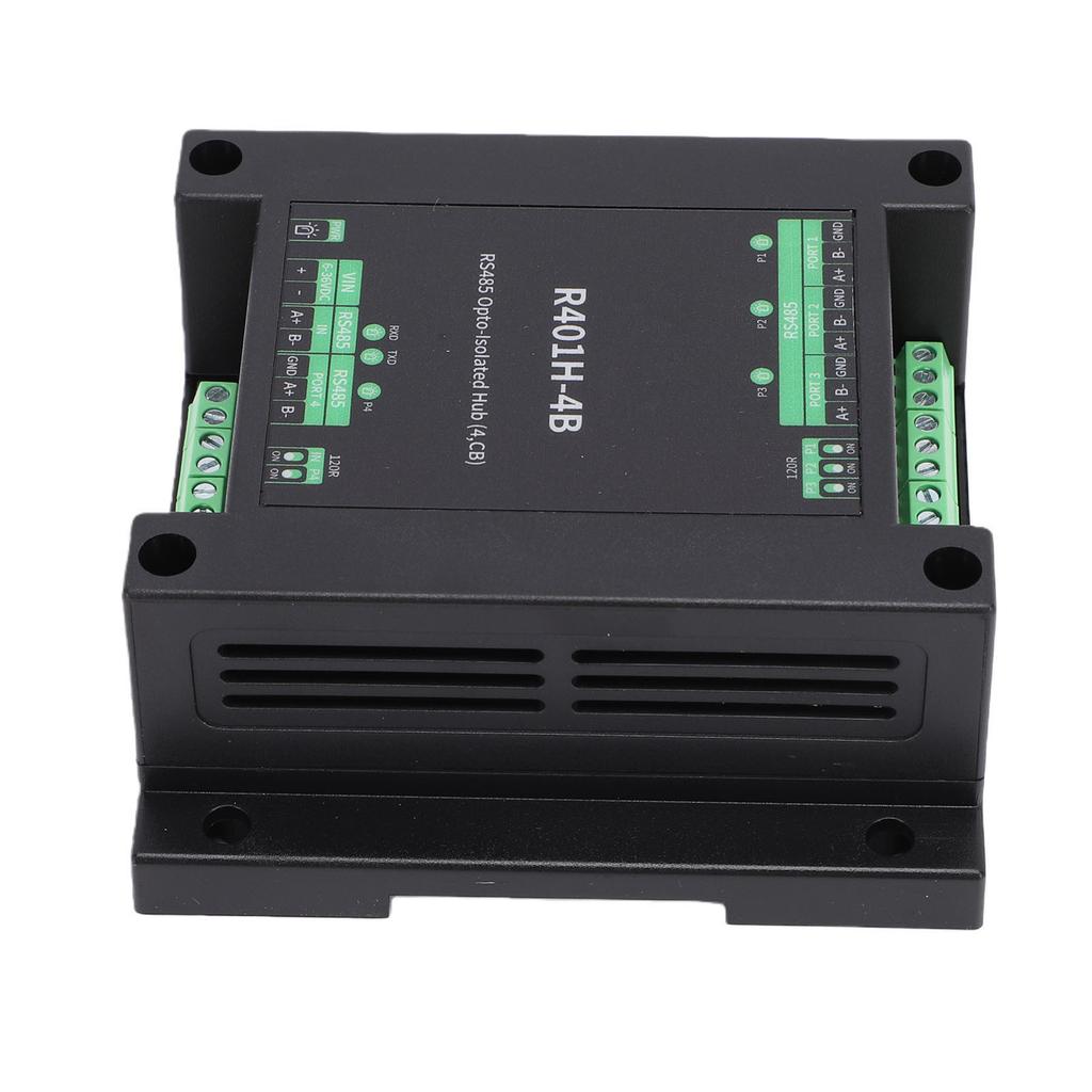 485 Opto Isolated Hub 4 Port Half Duplex Transparent Transfer Support 4x32 Nodes DIN Rail Mount 485 Hub