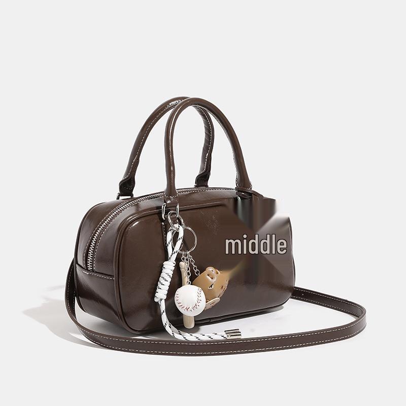 Niche Beta Women's Retro Bowling Bag Collection - 2024 Autumn/Winter Boston Shoulder Crossbody Handbag