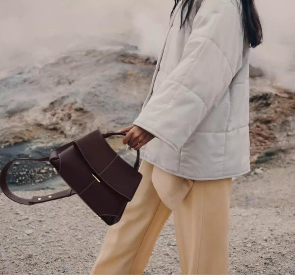 Bolso de Mano Polène Smiley de Cuero - Elegante Versátil Bolso de Hombro y de Mano