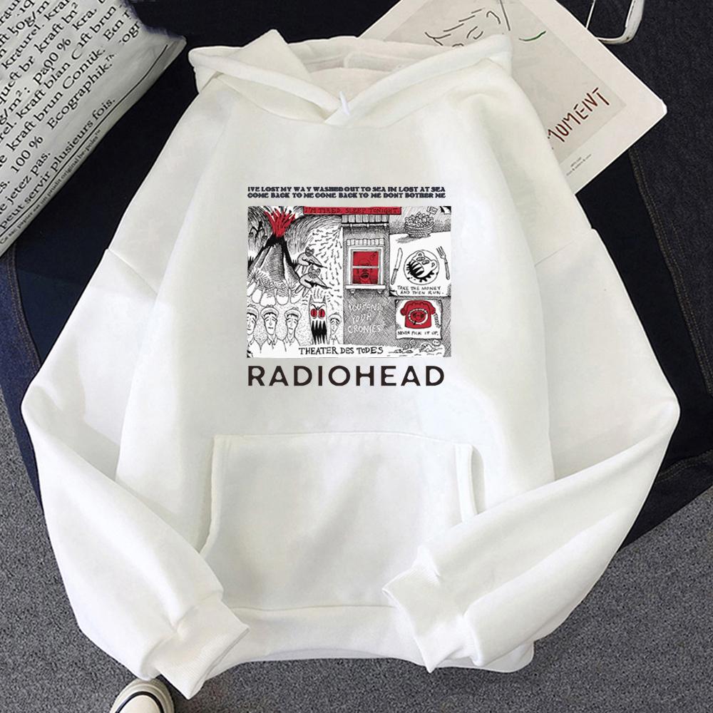 Radiohead Hoodie Mens Classic Long Sleeve Sweatshirts Graphic Tops Printed Clothes Fashion Unisex Sweatshirt