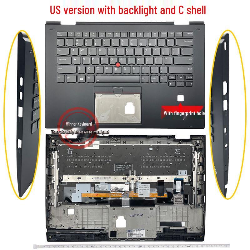 Compatible Lenovo X1 Yoga 2nd Gen 2017-2018 Keyboard TP00076D C Shell