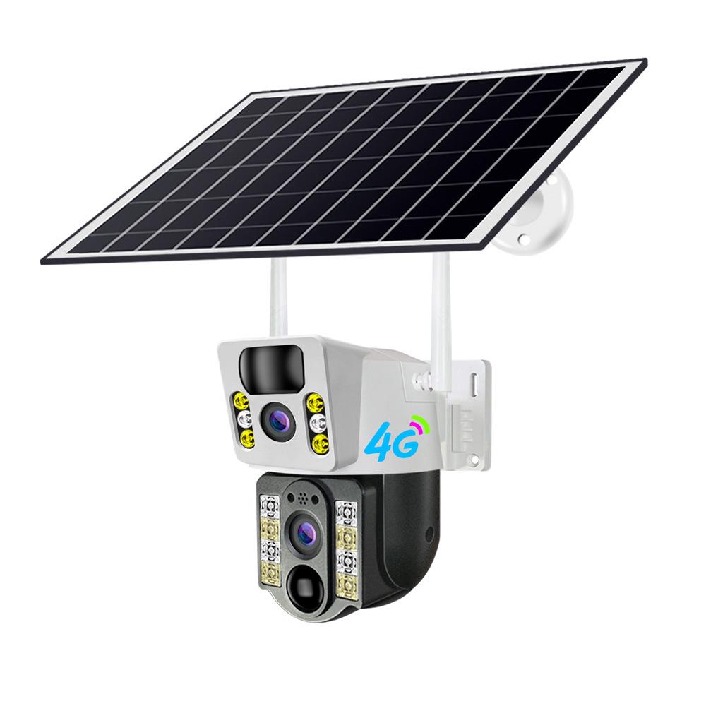 4G Solar-Powered V380 Surveillance Camera: 6MP, Waterproof, Outdoor, PTZ.