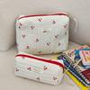 3Pcs Quilted Cosmetic Bag Makeup Bag Set Cotton Makeup Organizer Storage Bag Cosmetic Organizer Case for Women and Girls