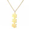 Collana con Ciondolo Impronta Zampa di Gatto Cartone Animato Carina Catena con Impronte di Zampe di Animale Stratificata Acciaio Inossidabile Regolabile Unisex Gioielli Delicati